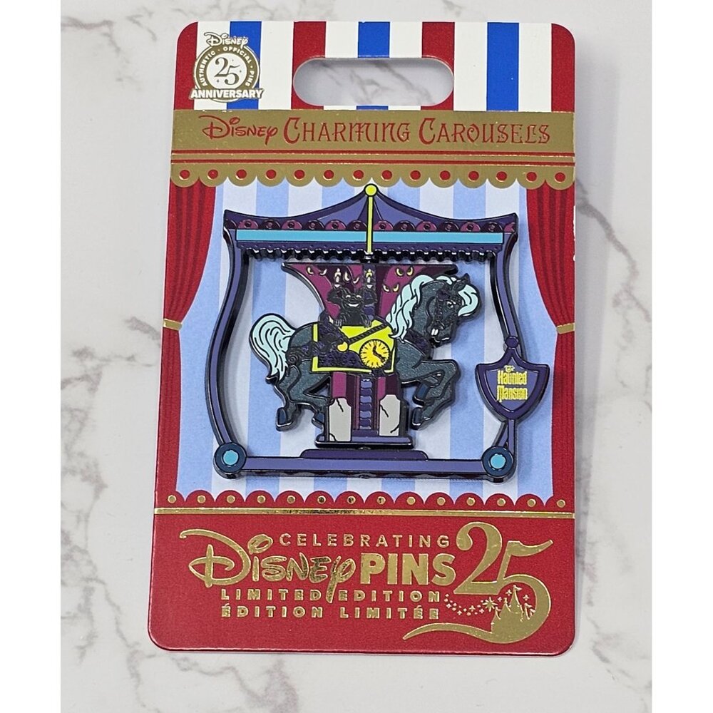 NEW! Disney 2025 Charming Carousels Pin Haunted Mansion Carousel Spinner LE 2000